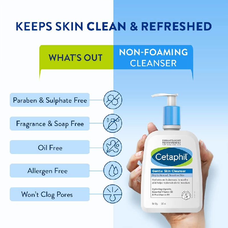 Cetaphil Gentle Skin Cleanser For Dry to Normal Sensitive Skin, 500 ml-6.webp